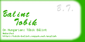 balint tobik business card